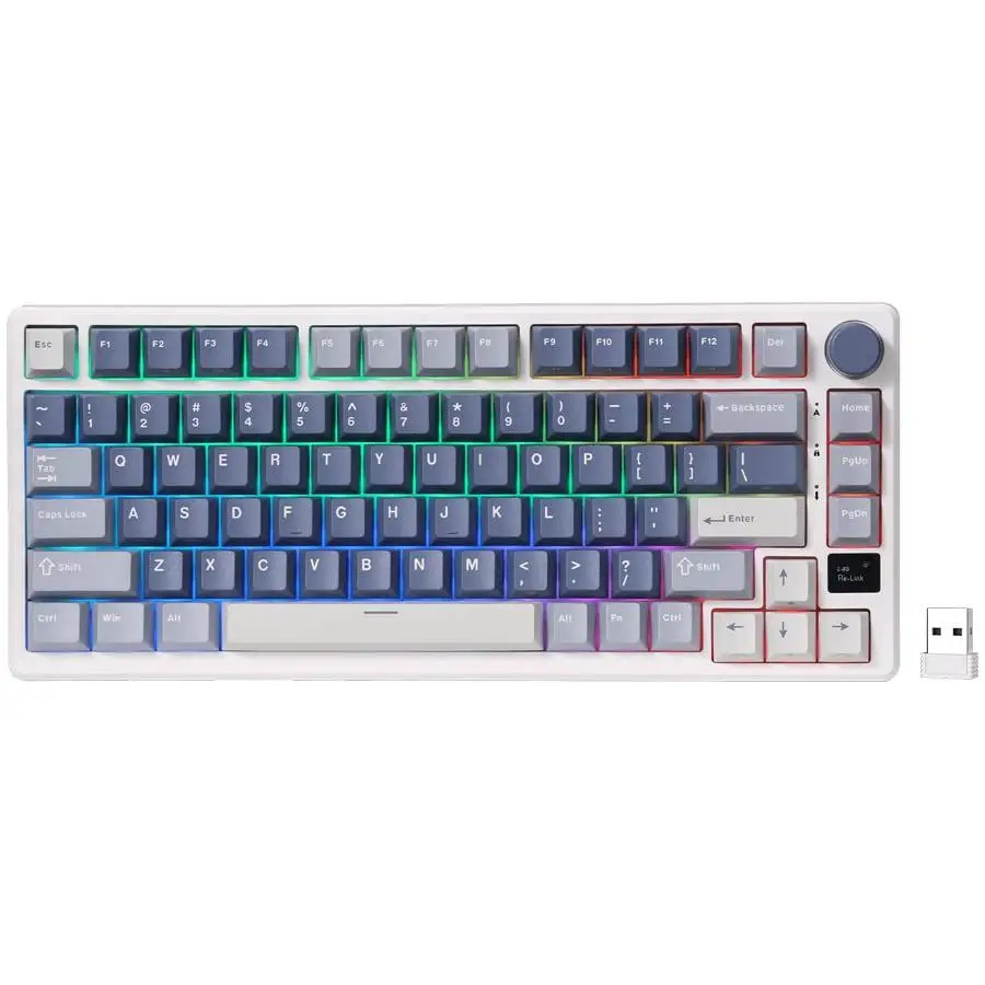 Геймърска клавиатура ROYAL KLUDGE RK-M75 Ocean Blue Gaming Keyboard K Sliver switch