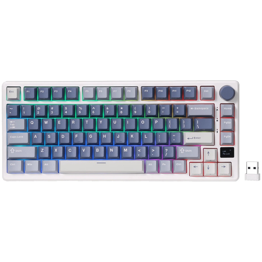Геймърска клавиатура ROYAL KLUDGE RK-M75 Ocean Blue Gaming Keyboard K Sliver switch