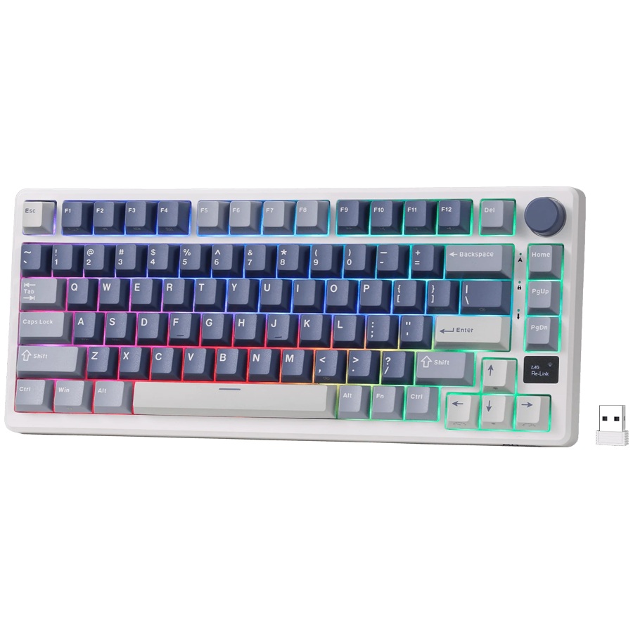 Геймърска клавиатура ROYAL KLUDGE RK-M75 Ocean Blue Gaming Keyboard K Sliver switch