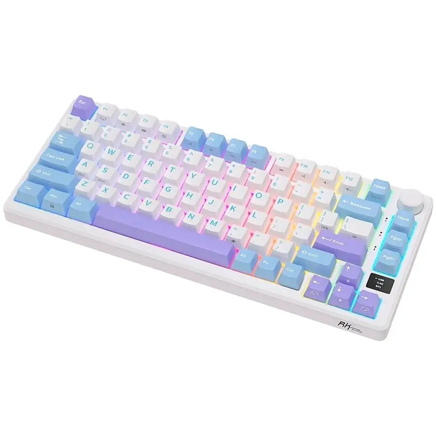 Геймърска клавиатура ROYAL KLUDGE RK-M75 Taro Milk Gaming Keyboard K Silver switch