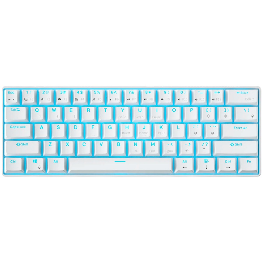 Геймърска клавиатура ROYAL KLUDGE RK61 White Gaming Keyboard Red switch