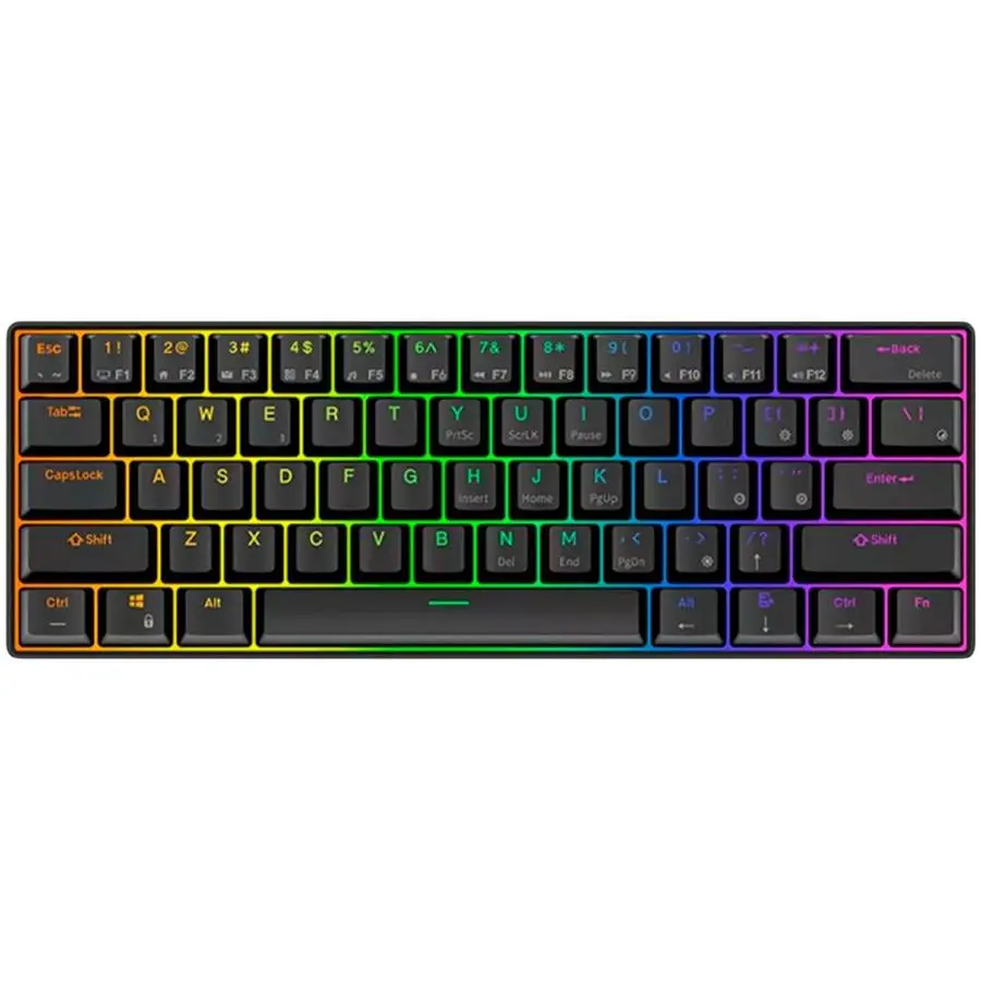 Геймърска клавиатура ROYAL KLUDGE RK61 Black Gaming Keyboard Red switch