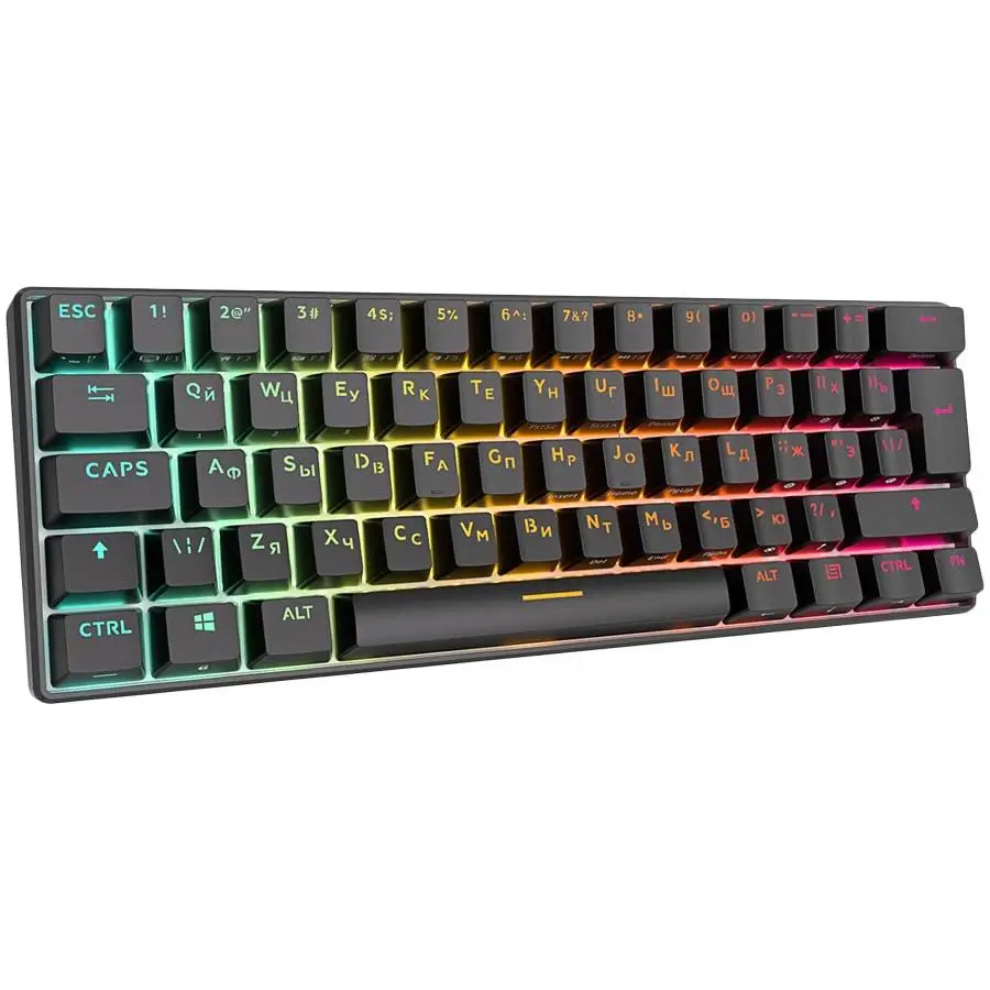 Teclado para juegos ROYAL KLUDGE RK61 Black Gaming Keyboard Red switch