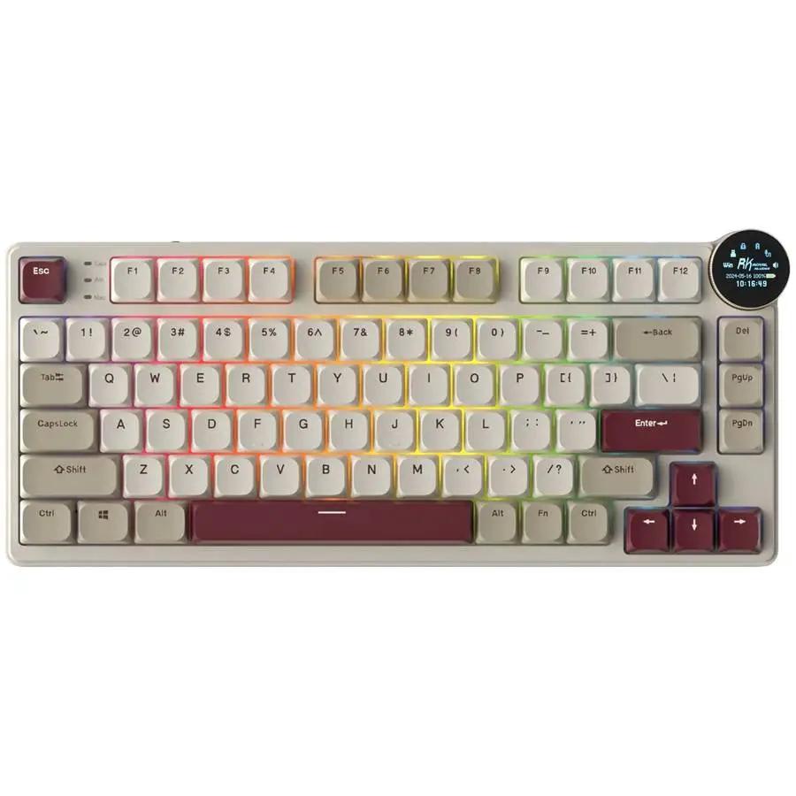 Геймърска клавиатура ROYAL KLUDGE RK N80 Rosy Clouds Gaming Keyboard Red switch