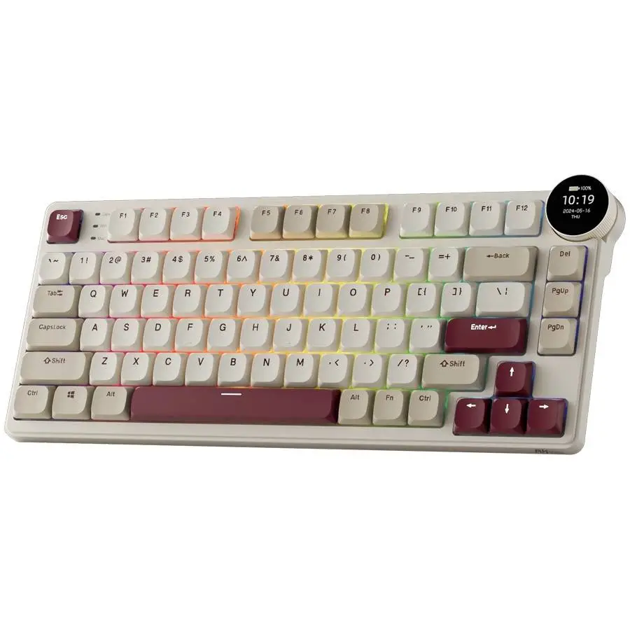 Геймърска клавиатура ROYAL KLUDGE RK N80 Rosy Clouds Gaming Keyboard Red switch