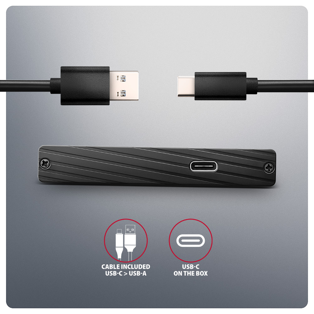 Външна кутия AXAGON EE25-XA6C USB-C 5Gbps ALINE box