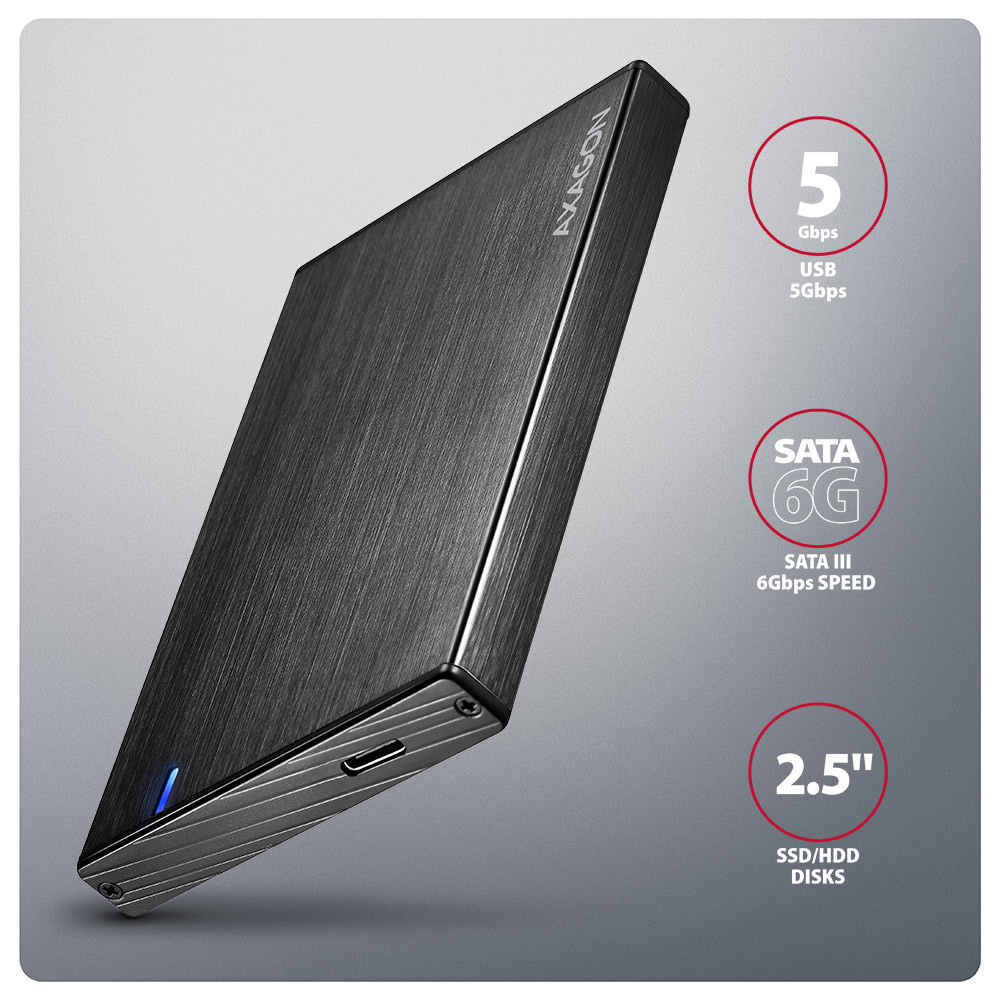 Външна кутия AXAGON EE25-XA6C USB-C 5Gbps ALINE box