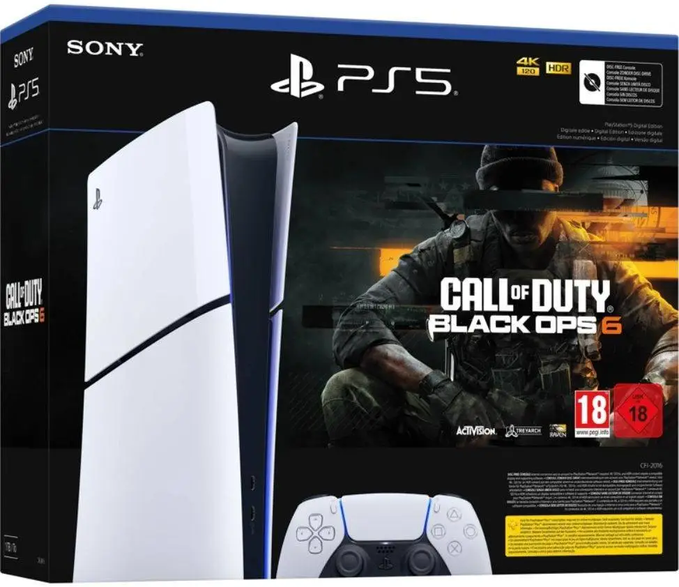 Конзола Sony PlayStation 5 Digital Slim Edition 1TB SSD Wi-Fi White COD: Black Ops 6