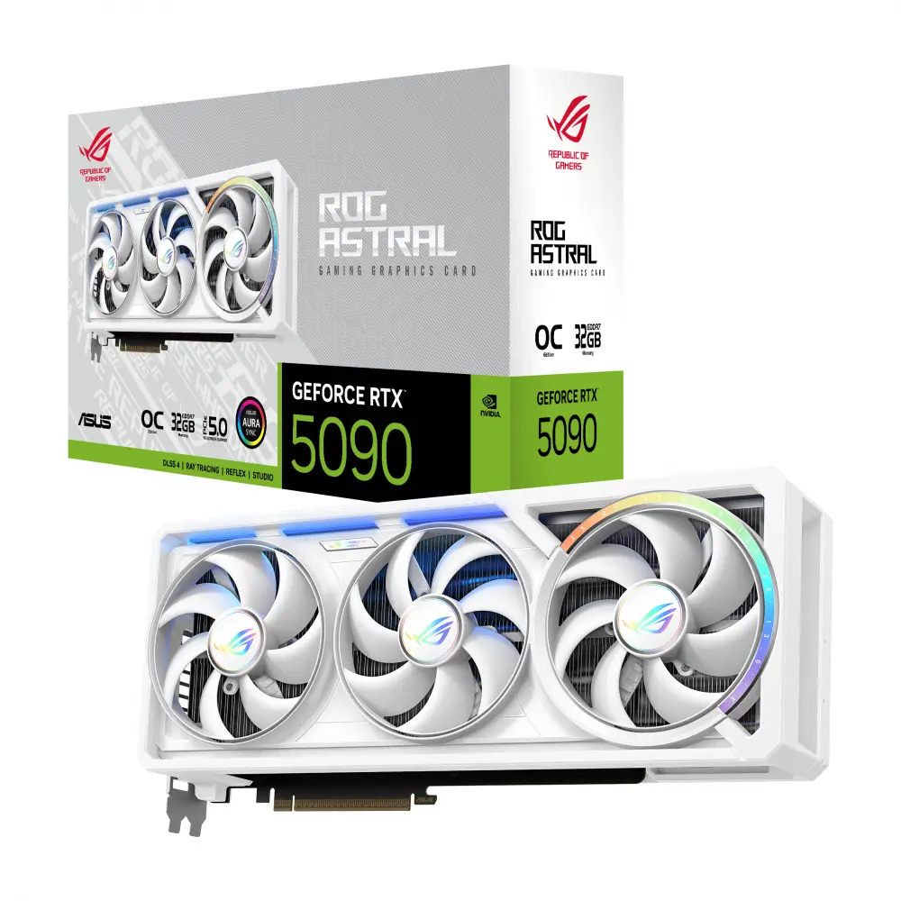 Видео карта ASUS ROG Astral GeForce RTX 5090 32GB GDDR7 OC White Edition - 90YV0LWA-M0NA00