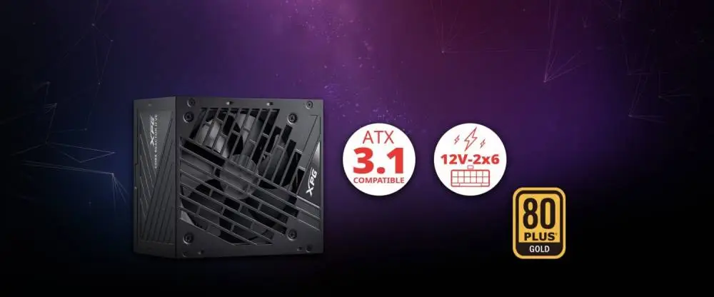 Fuente de alimentación ADATA XPG CORE REACTOR II VE 650G (650W) 80 Plus Gold PSU ATX 3.1 PCIe 5.1
