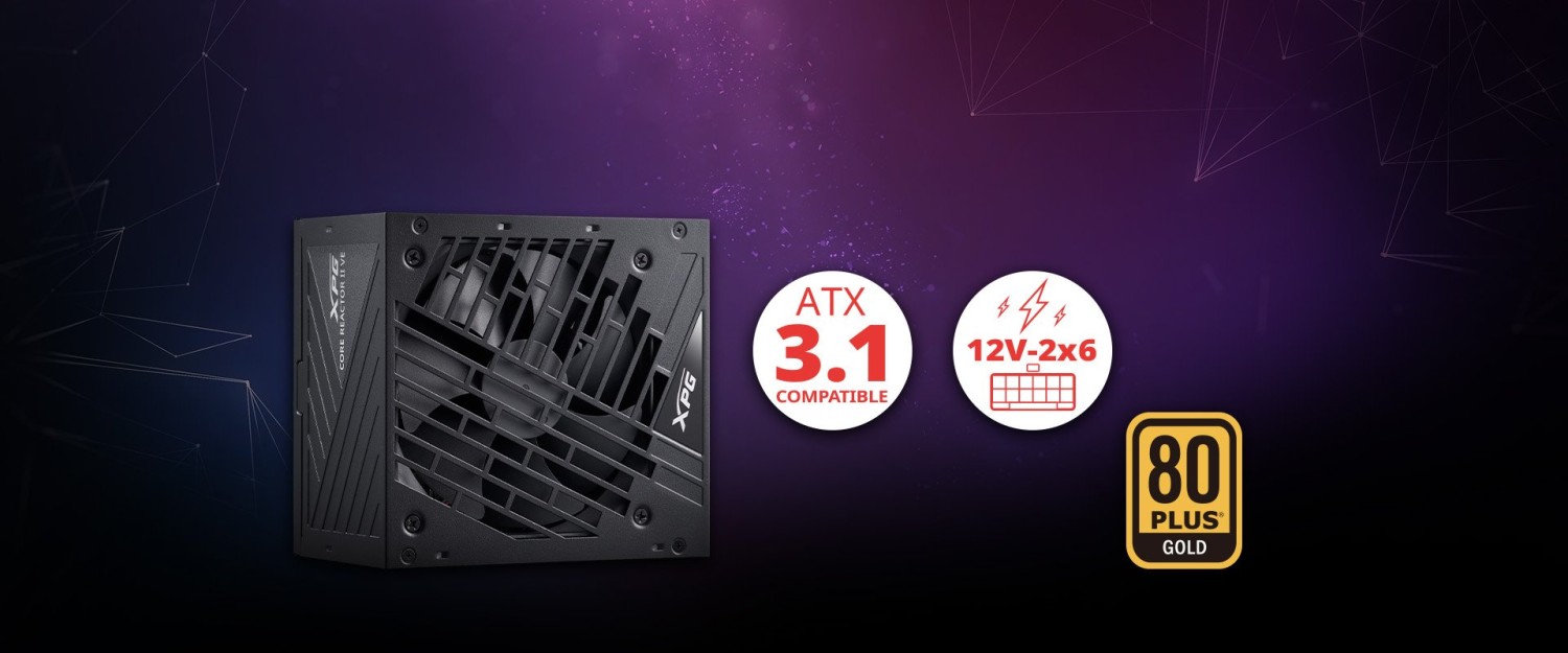 Fuente de alimentación ADATA XPG CORE REACTOR II VE 650G (650W) 80 Plus Gold PSU ATX 3.1 PCIe 5.1