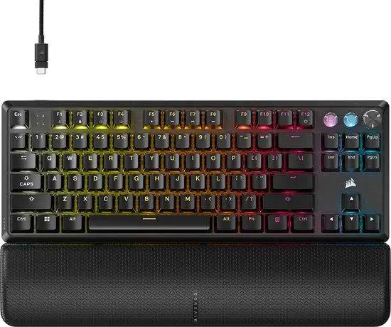 Геймърскa механична клавиатура Corsair K70 PRO TKL RGB, MGX Hyperdrive магнитни суитчове