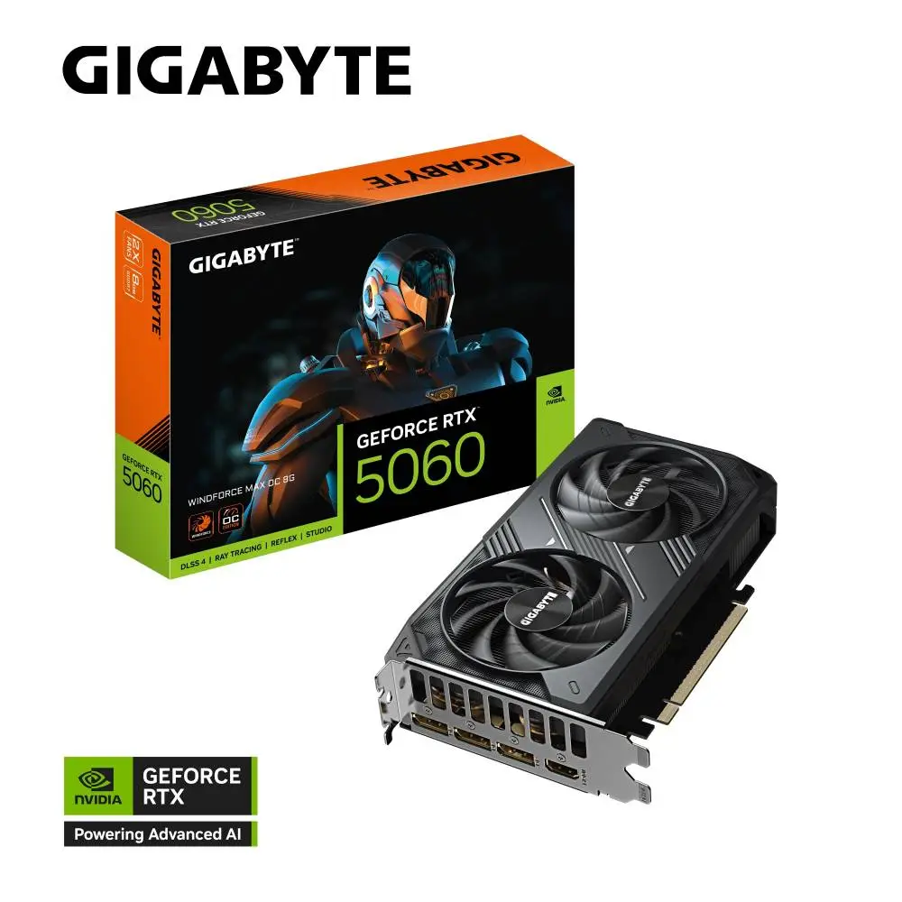 Видео карта Gigabyte GeForce RTX 5060 WINDFORCE MAX OC 8GB