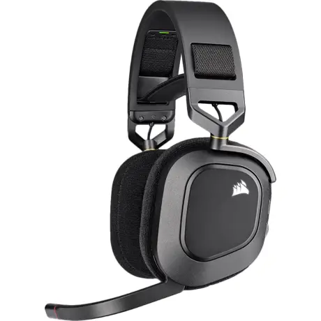Геймърски слушалки с микрофон Corsair HS80 RGB Carbon безжични PC/PS5/PS4