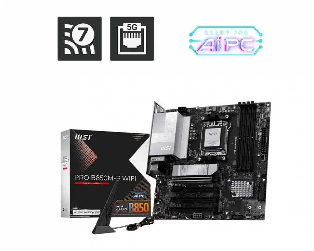 Дънна платка MSI PRO B850M-P WIFI AM5