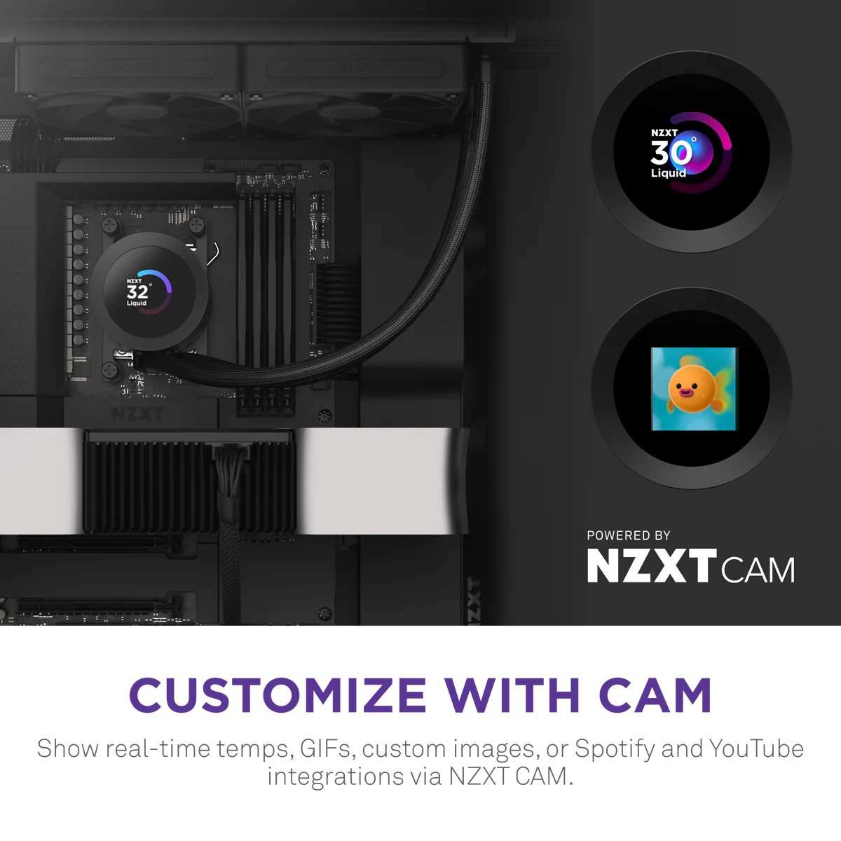 Водно охлаждане за процесор NZXT Kraken Plus 240 LCD Display - Black