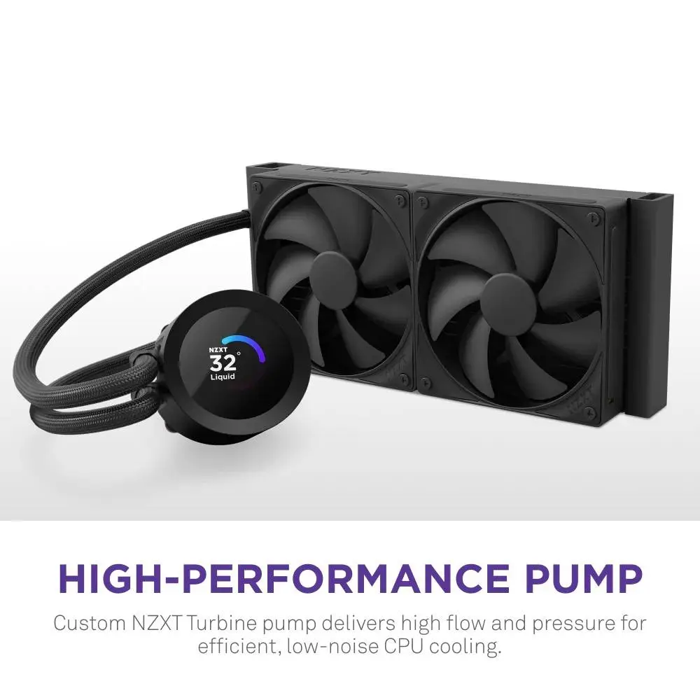 Водно охлаждане за процесор NZXT Kraken Plus 280 LCD Display - Black