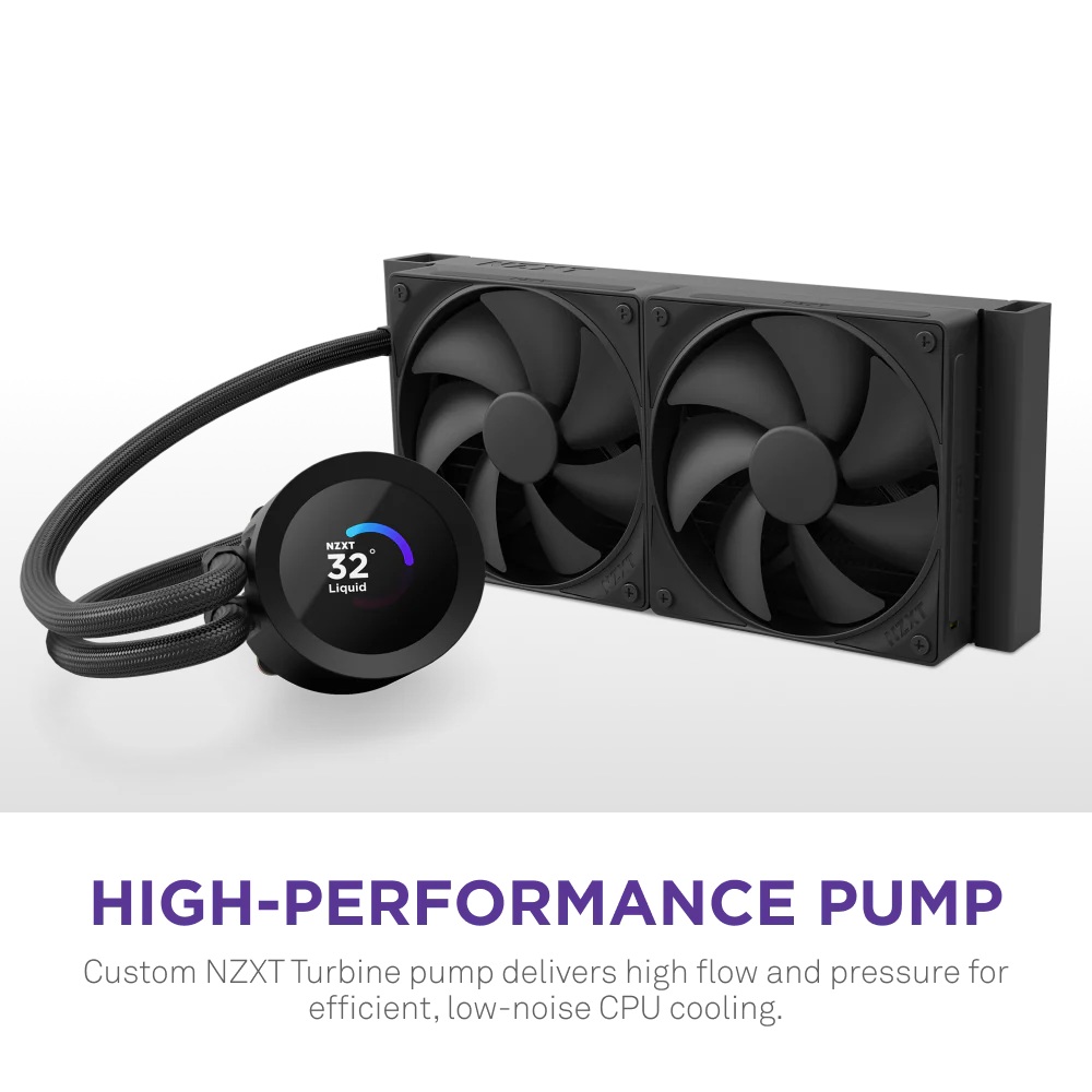 Водно охлаждане за процесор NZXT Kraken Plus 280 LCD Display - Black