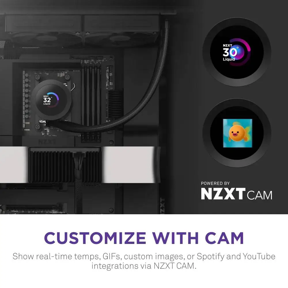 Водно охлаждане за процесор NZXT Kraken Plus 280 LCD Display - Black