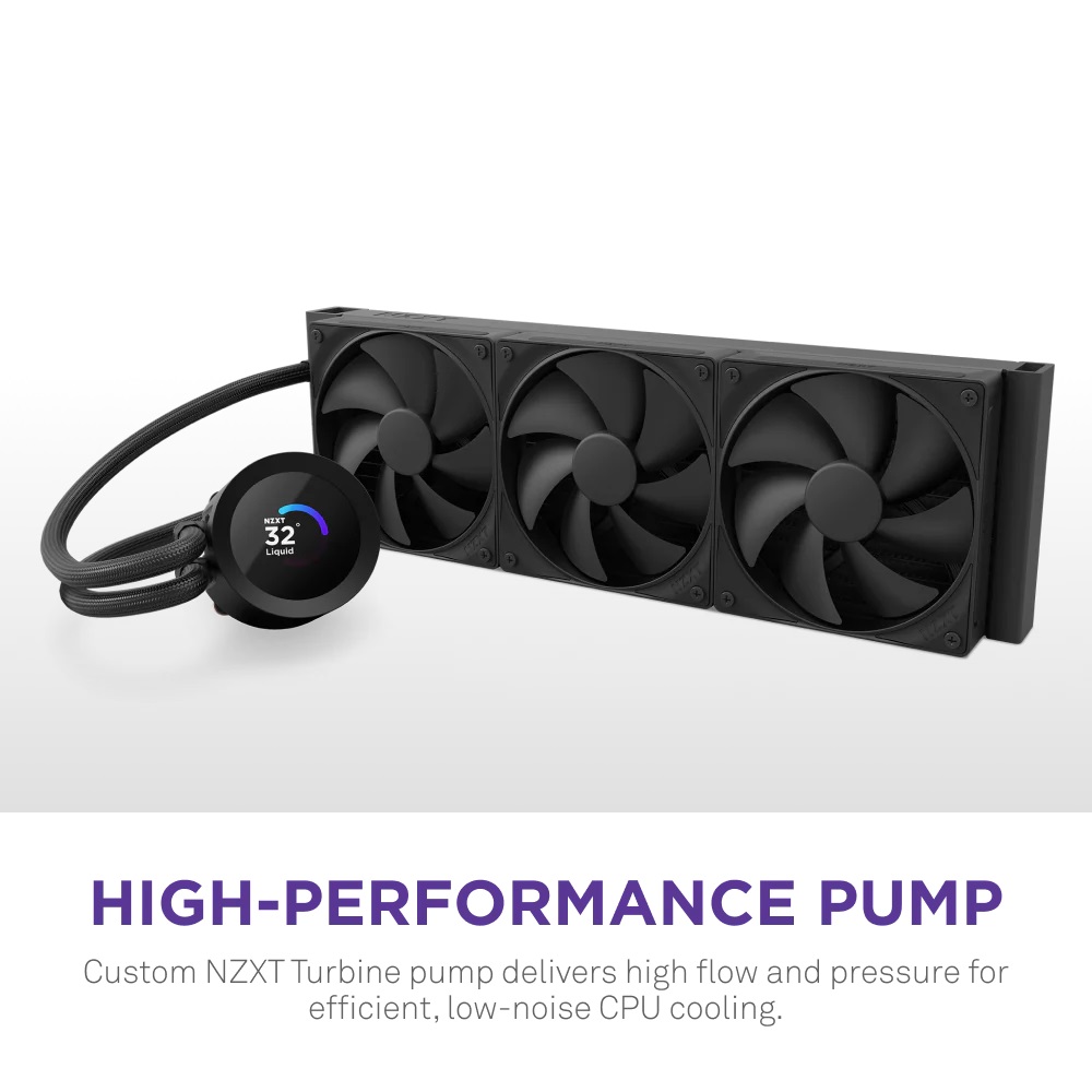 Водно охлаждане за процесор NZXT Kraken Plus 360 LCD Display - Black