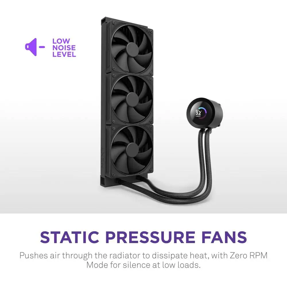 Водно охлаждане за процесор NZXT Kraken Plus 360 LCD Display - Black