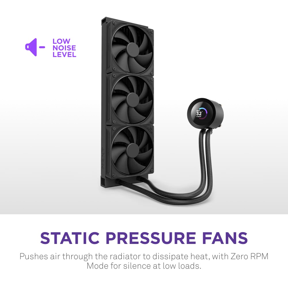 Водно охлаждане за процесор NZXT Kraken Plus 360 LCD Display - Black