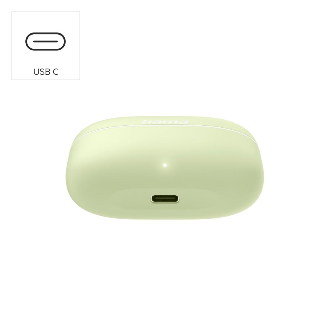 HAMA Блутут слушалки "Freedom Buddy II", True Wireless, Зелен
