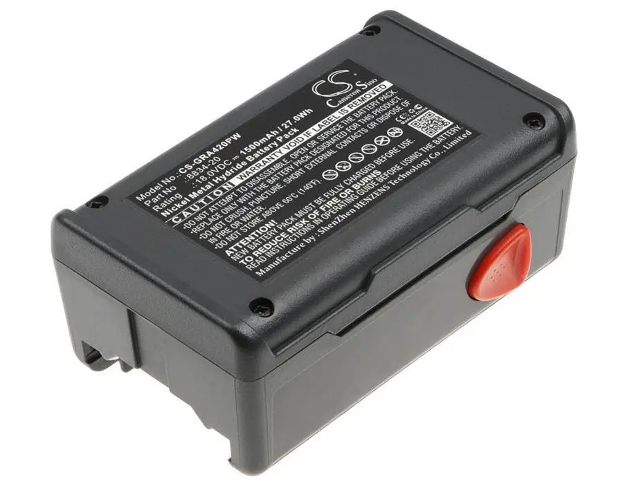 Батерия Cameron Sino,  за акумулаторен храсторез GARDENA 648844, EasyCut 42, SmallCut 300, 8834-20 18V 1500mAh Cameron Sino