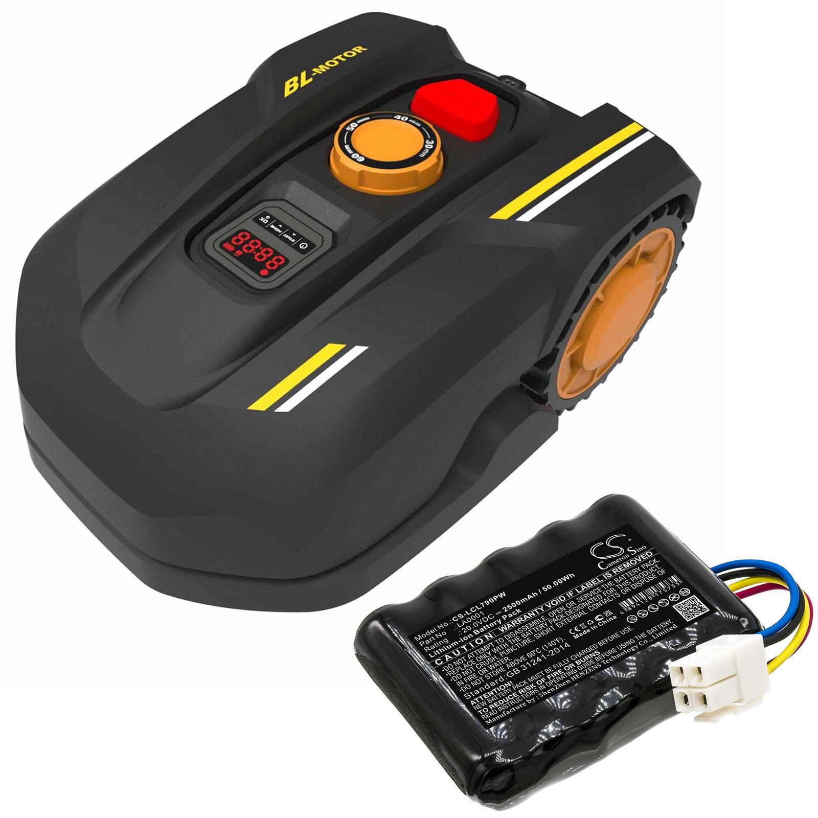 Baterie Cameron Sino, pentru mașină de tuns iarba robot FERREX 800m2 2021, Landxcape LX790, 791,795 LA0001,LA0002 20V 2500mAh Cameron Sino