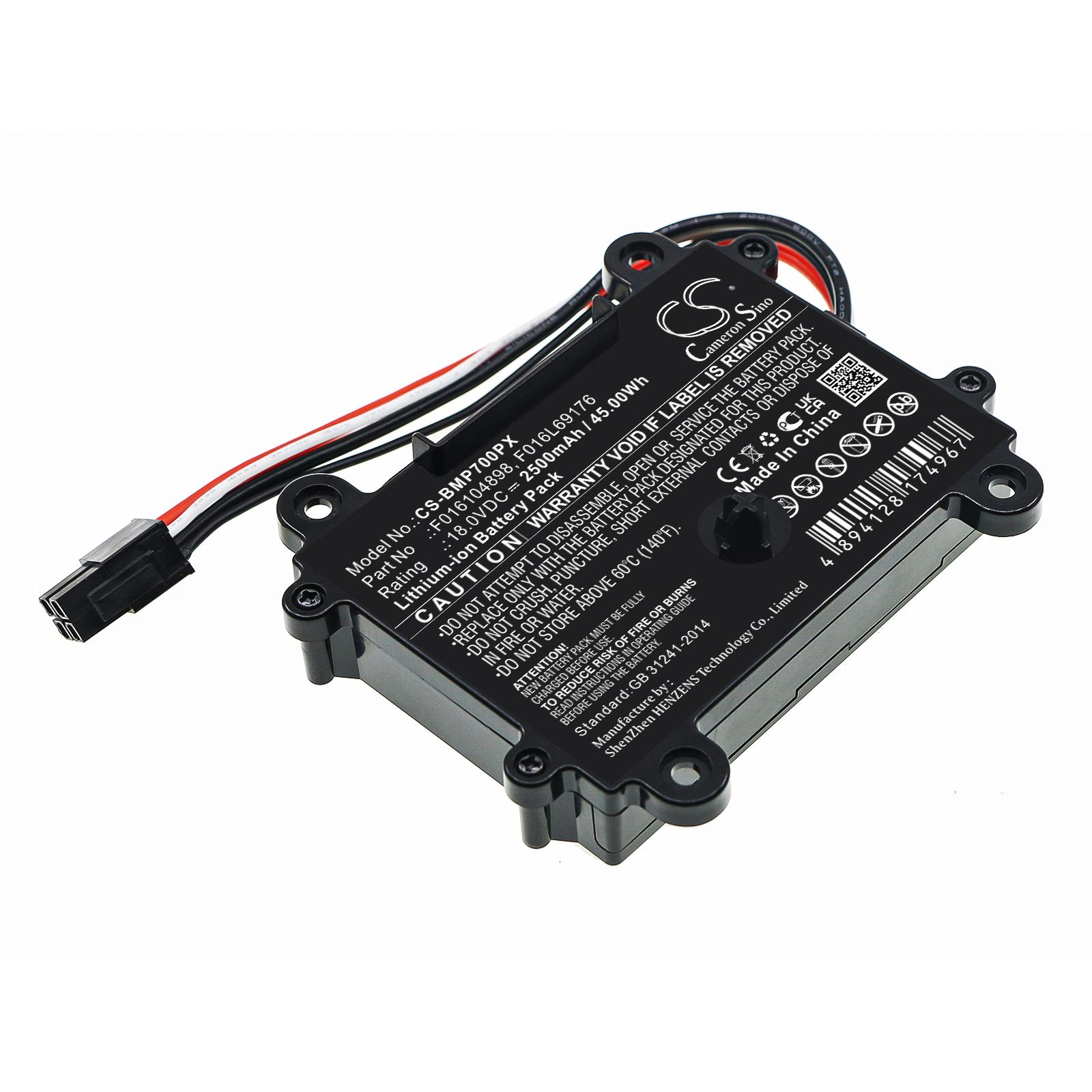 Baterie Cameron Sino, pentru mașină de tuns iarba robot BOSCH 06008B0003, INDEGO 350.400, F016104898 LiIon 18V 2500mAh Cameron Sino