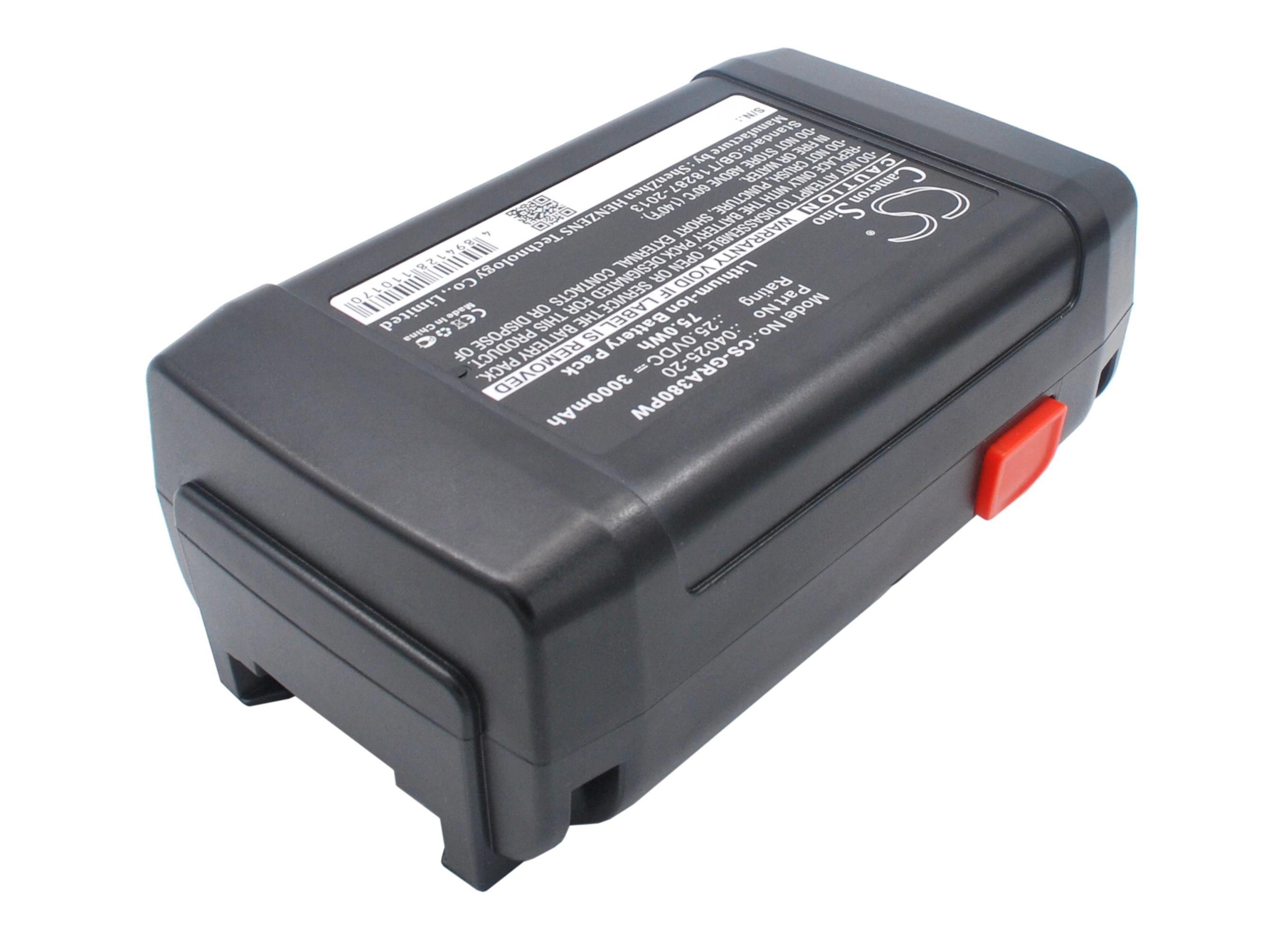 Батарея Cameron Sino, Для газонокосилки робот GARDENA 648872, 8838, Accu-Spindelmaher 380 Li, 04025-20 25V 3000mAh Cameron Sino