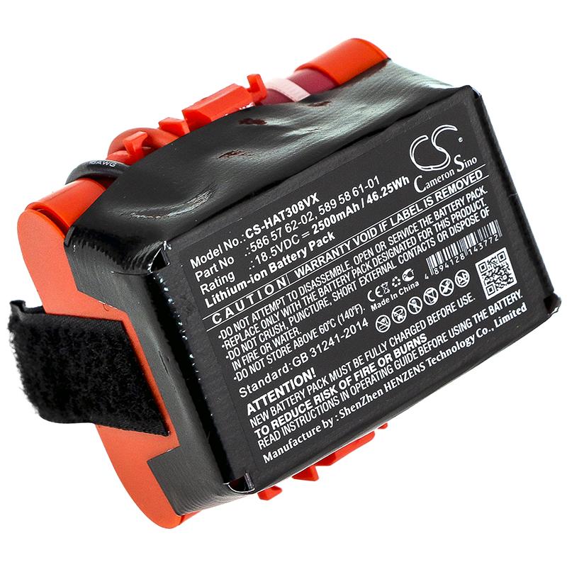 Batterie Cameron Sino, Pour tondeuse robot GARDENA McCulloch Rob R600, R40,R50,R80 HUSKVARNA Automower 105, 305,308 586 57 62-02 18,5V 2500mAh Cameron Sino