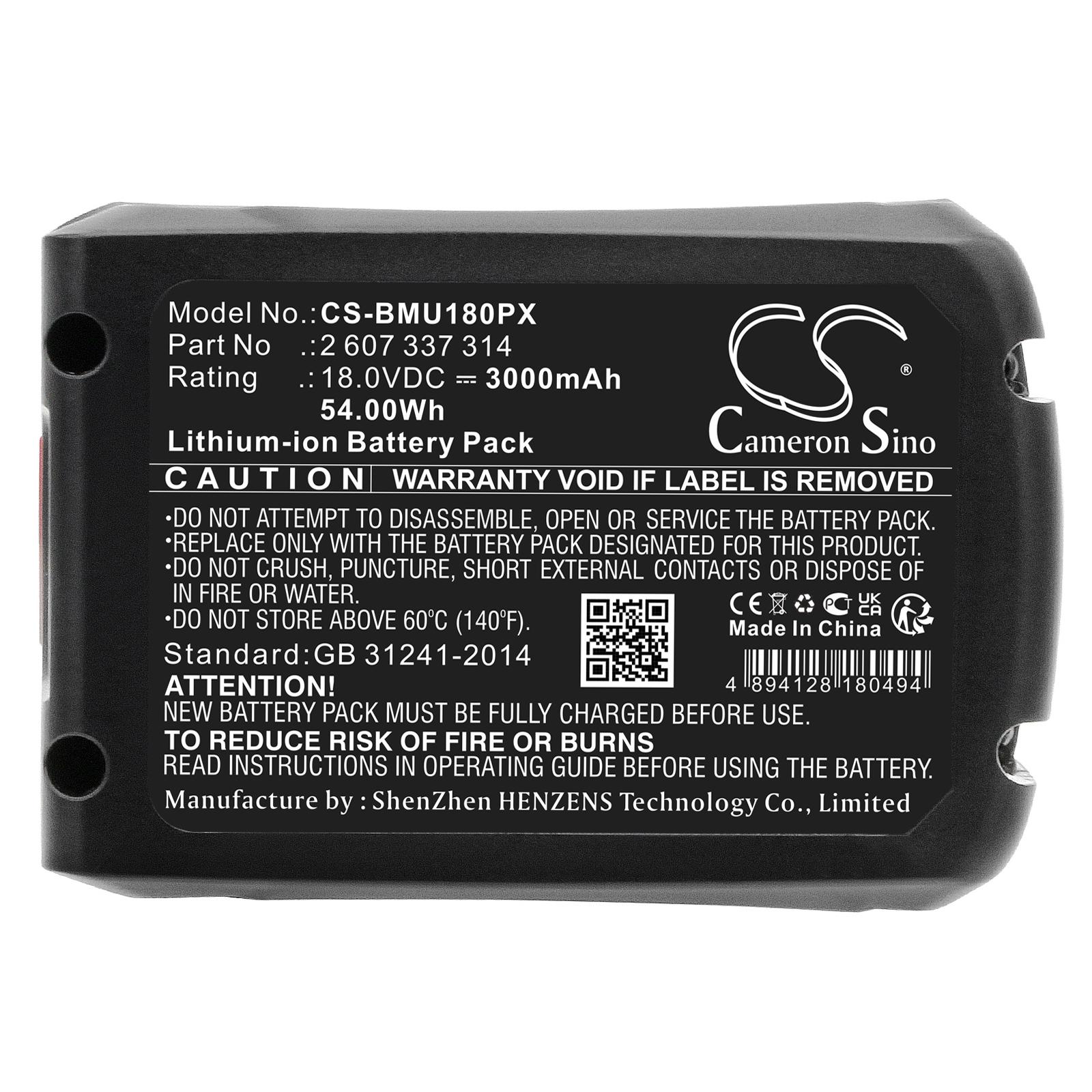 Батарея аккумуляторная пила BOSCH AdvancedCut 18 1600A005B0 LiIon 18V 3000mAh Cameron Sino