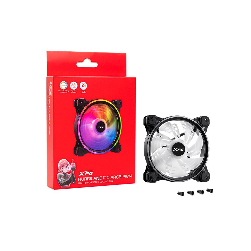 Вентилатор ADATA XPG HURRICANE 120mm ARGB PWM Black