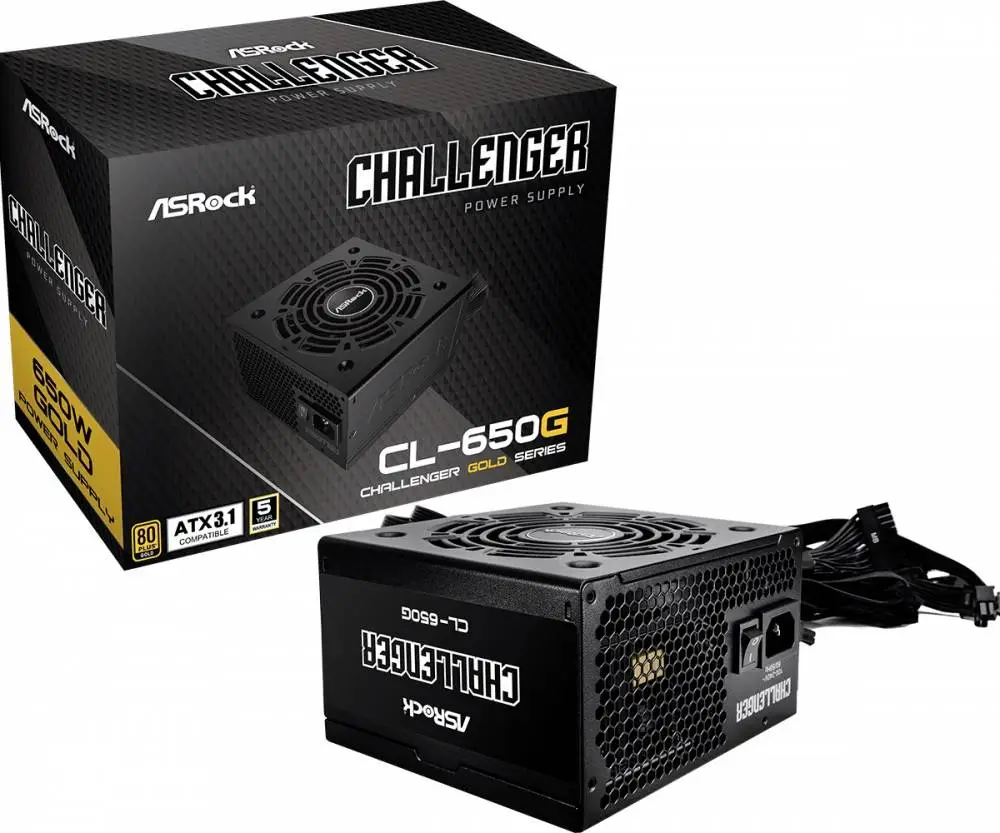 Захранване Asrock CL-650G Challenger 650W 80 Plus Gold ATX 3.1, PCIe 5.1 PSU