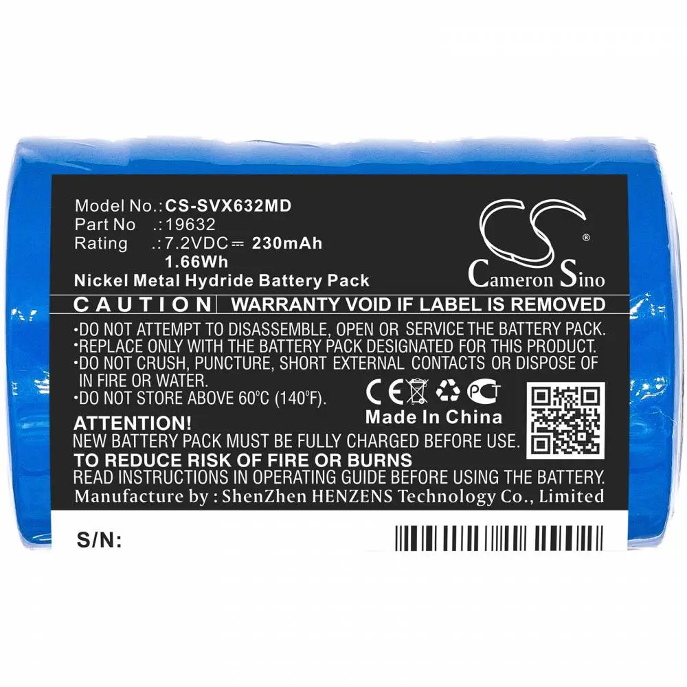 Батерия медицинска за ларингоскоп Servox 14266  19632 Ni-MH 7,2V 230mAh Cameron Sino