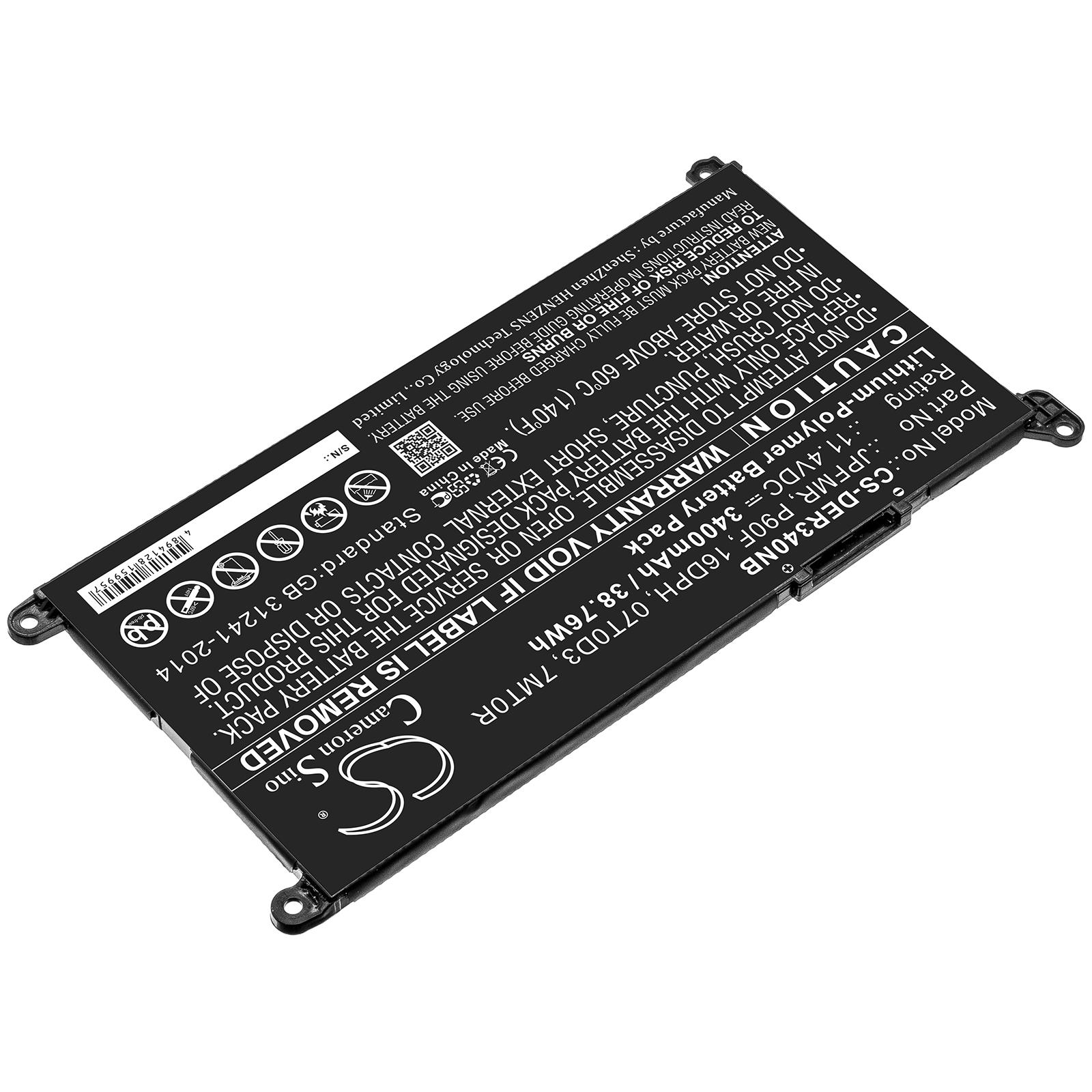 Батарея для ноутбука Dell Inspiron13MF Pro-D1508TS, Inspiron 14 5485, Vostro 15 5581, 01VX1H 11,4V 3400mAh CAMERON SINO