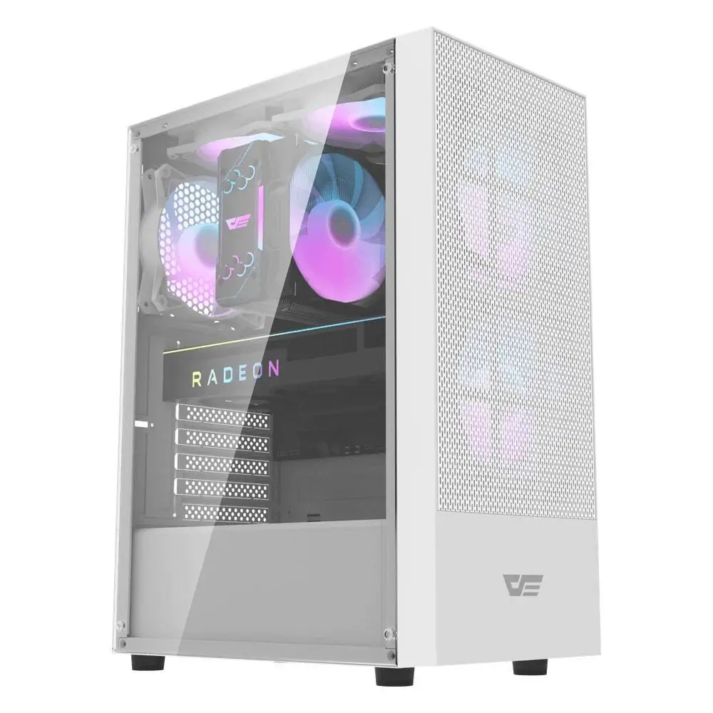 Кутия Darkflash A290 White 3 x 120 mm RGB fans ATX Case