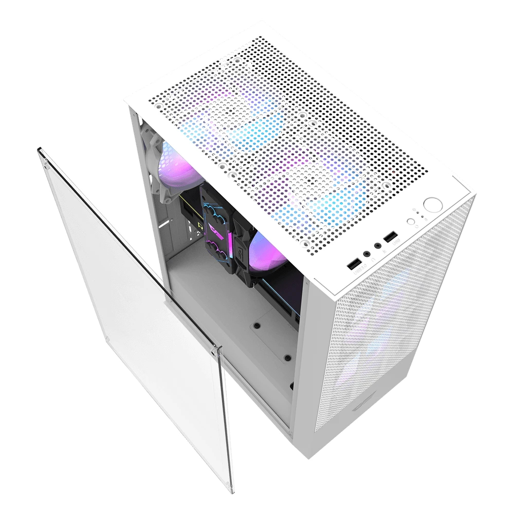 Кутия Darkflash A290 White 3 x 120 mm RGB fans ATX Case