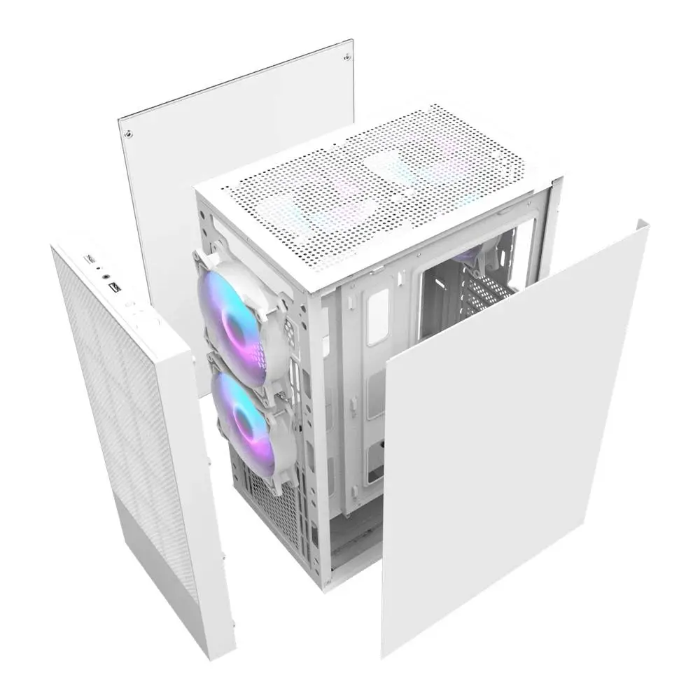 Кутия Darkflash A290 White 3 x 120 mm RGB fans ATX Case