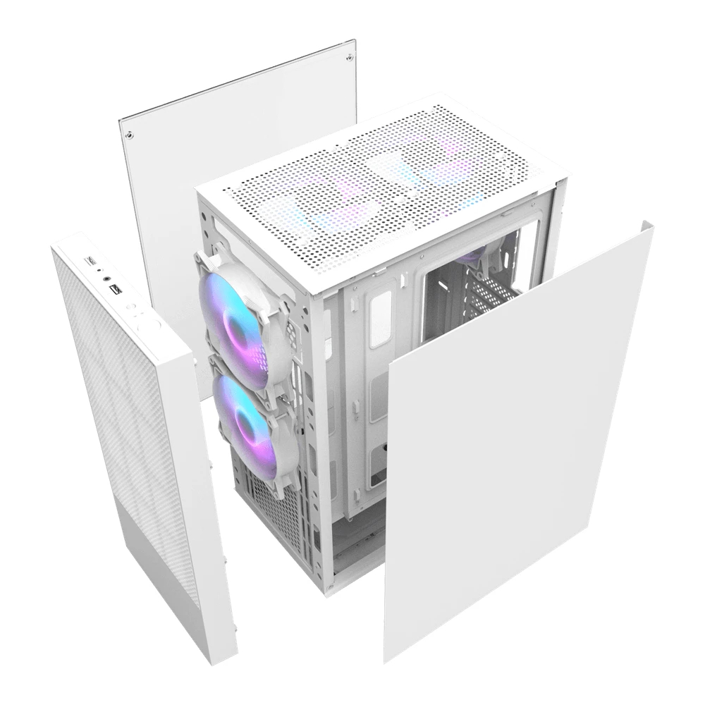 Кутия Darkflash A290 White 3 x 120 mm RGB fans ATX Case