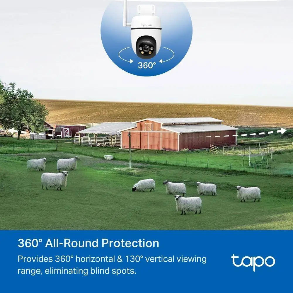 Външна охранителна 4G LTE камера TP-Link Tapo C501 - 1080P Pan/Tilt