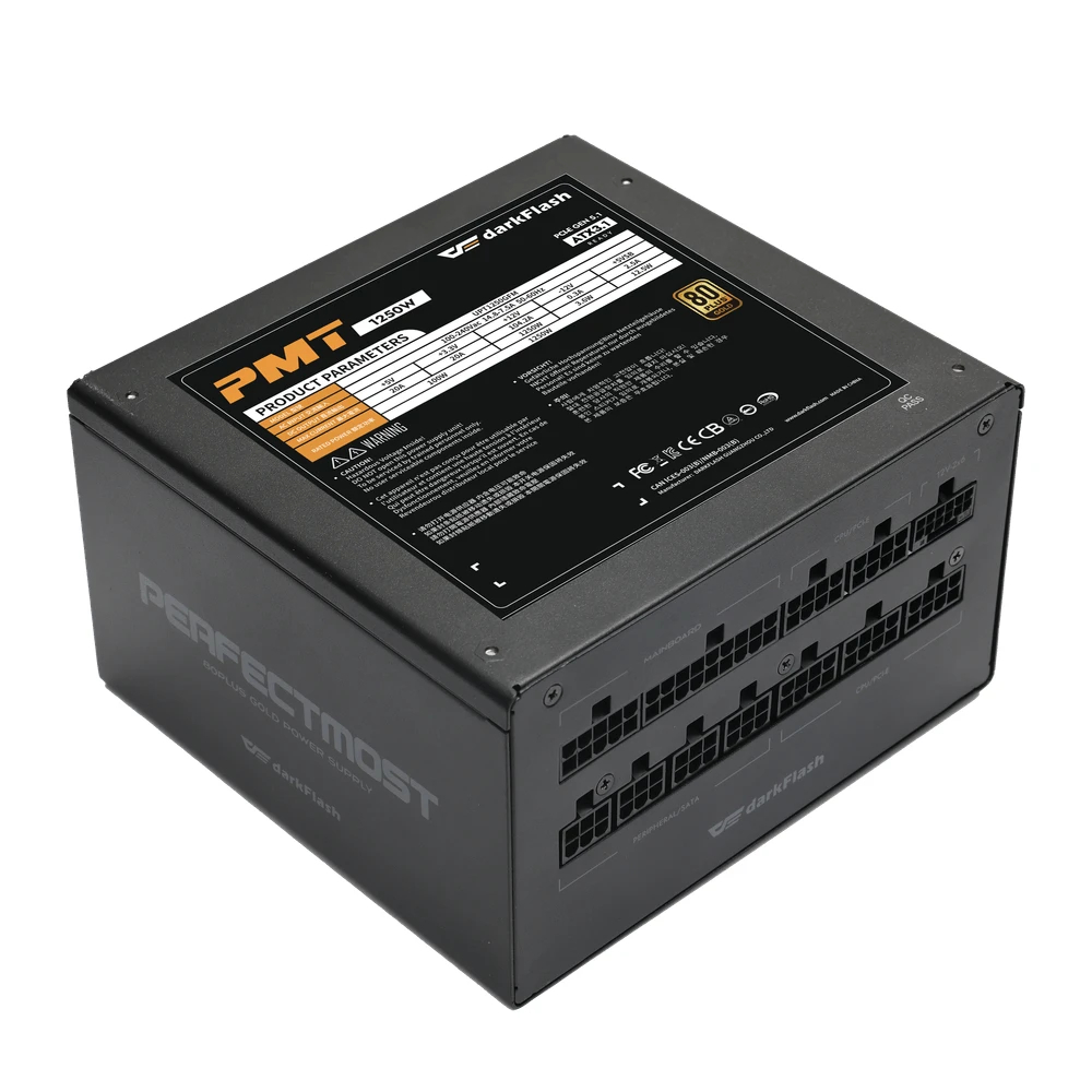 Захранване Darkflash PMT1250 A3 1250W 80 Plus Gold, Full Modular, ATX 3.1, PCIe 5.1 PSU