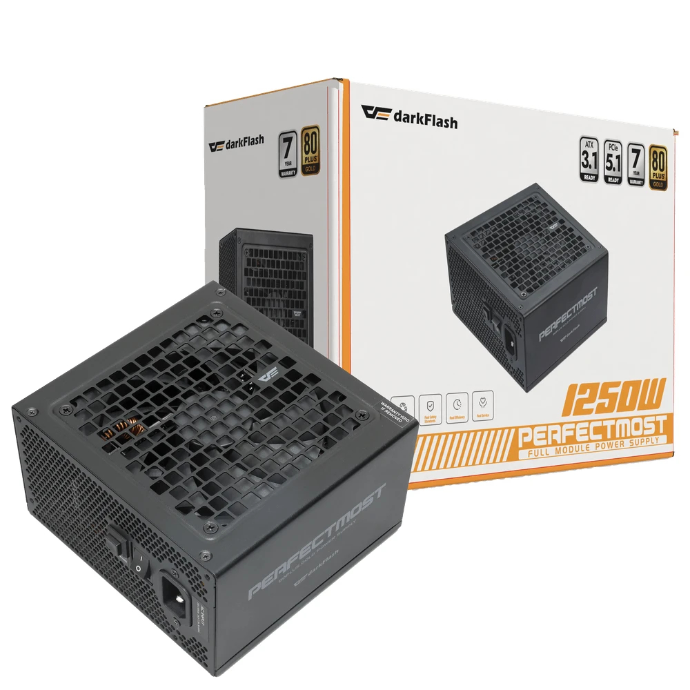 Захранване Darkflash PMT1250 A3 1250W 80 Plus Gold, Full Modular, ATX 3.1, PCIe 5.1 PSU