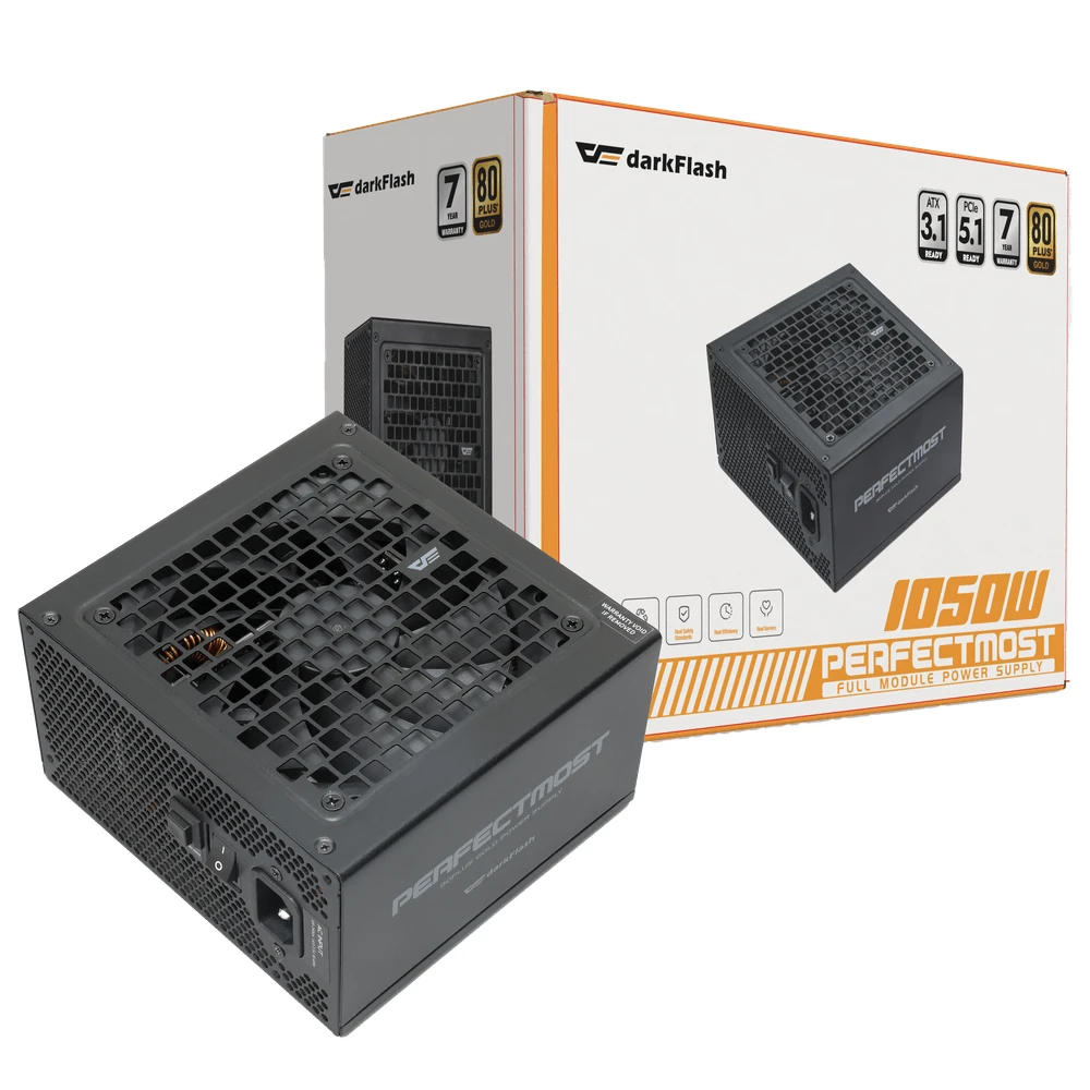 Netzteil Darkflash PMT1050 A3 1050W Gold, Vollmodular, ATX 3.1, PCIe 5.1 PSU