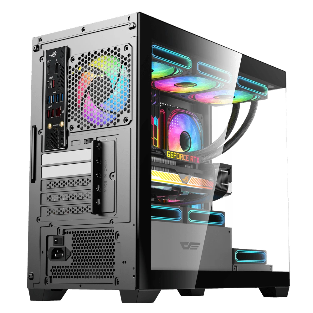 Кутия Darkflash DS900M Black 6 x 120 mm Infinity Mirror A-RGB mATX Case