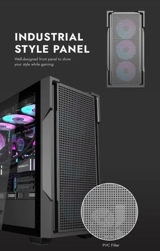 Кутия Darkflash DS900 Mesh Black 4 x 120 mm A-RGB fans included ATX Case