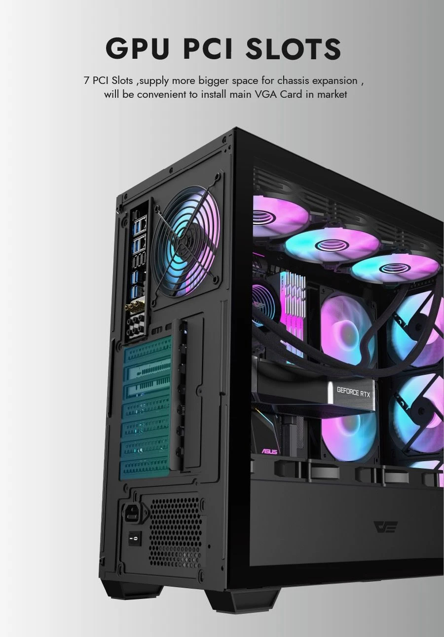 Кутия Darkflash DS900 Mesh Black 4 x 120 mm A-RGB fans included ATX Case