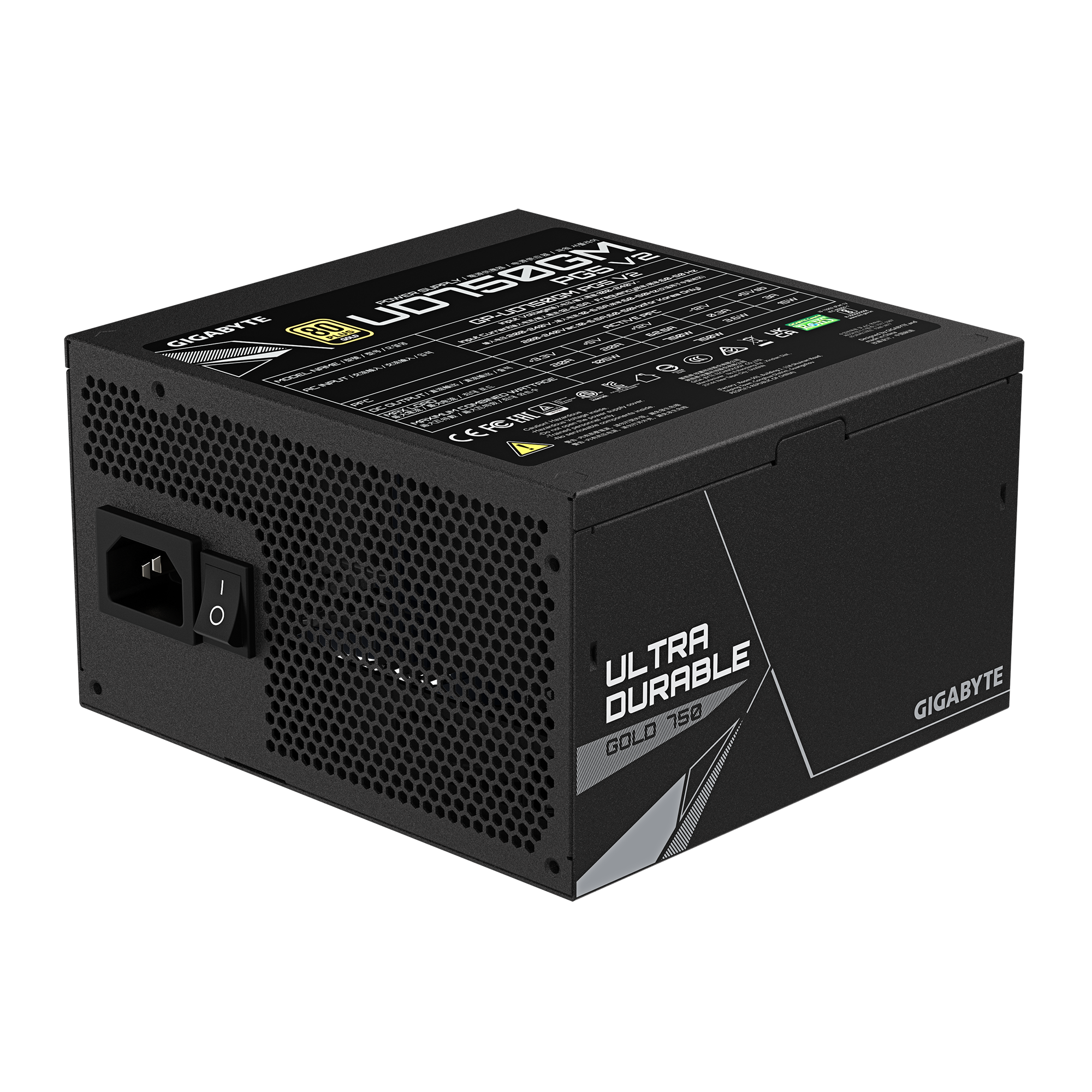 Захранване Gigabyte UD750GM PG5 V2 750W 80 Plus Gold PCIe 5.1