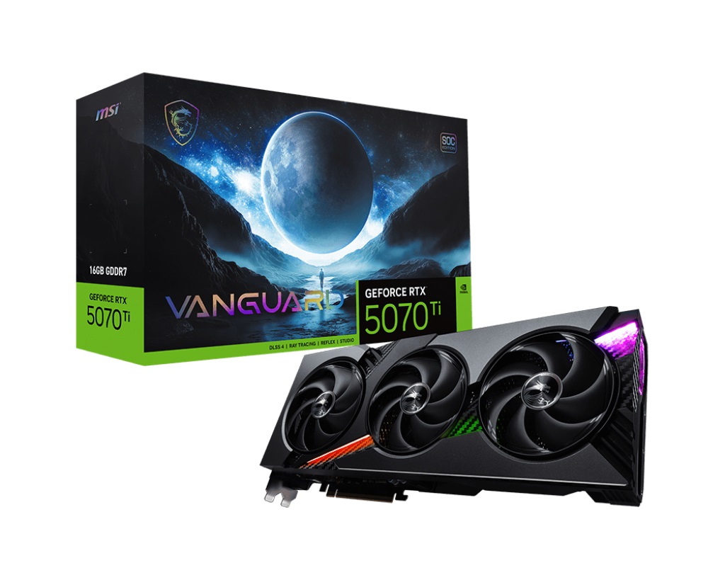 Carte graphique MSI GeForce RTX 5070 Ti 16G VANGUARD SOC